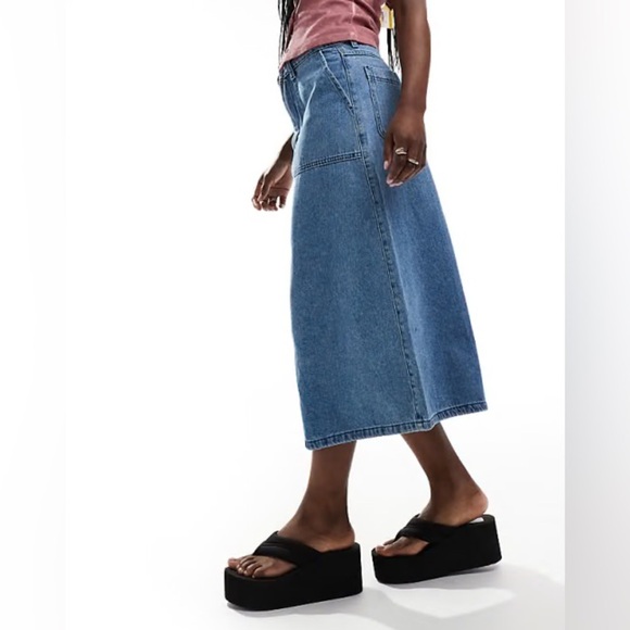 VANS Union Denim Carpenter Skirt 27 - Picture 4 of 14